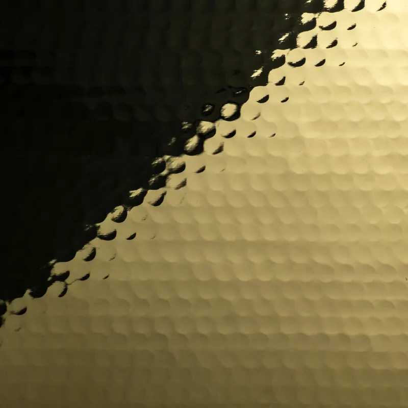 Brass swatch: hammered polished