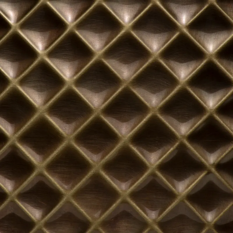 Brass swatch: diamond hammered burnished