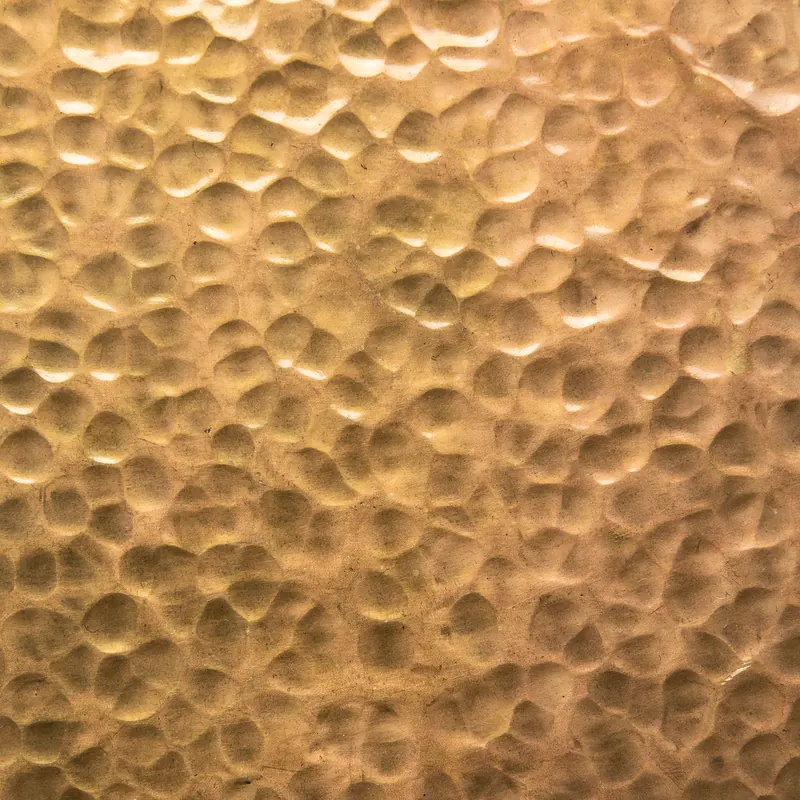 Brass swatch: hand hammered burnished