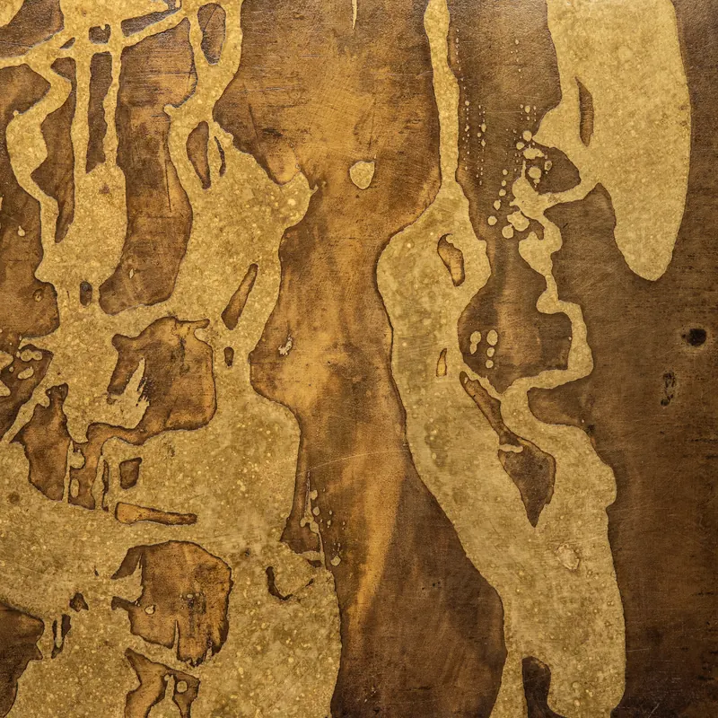 Brass swatch: impression burnished