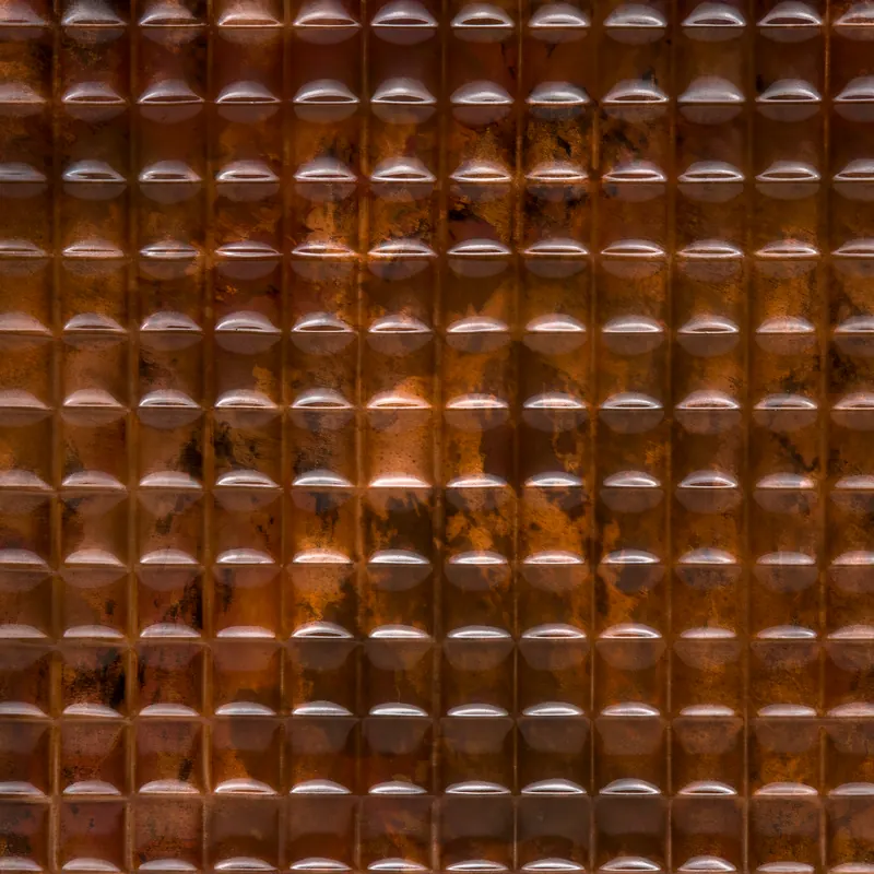 Copper swatch: square hammered cretese