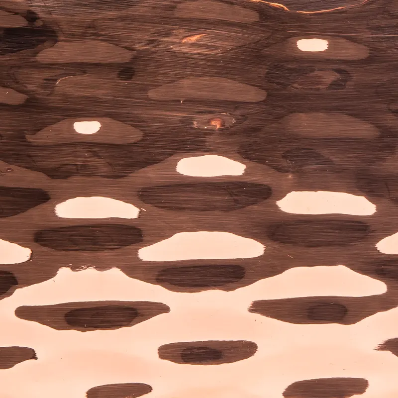 Copper swatch: drop hammered semi-gloss