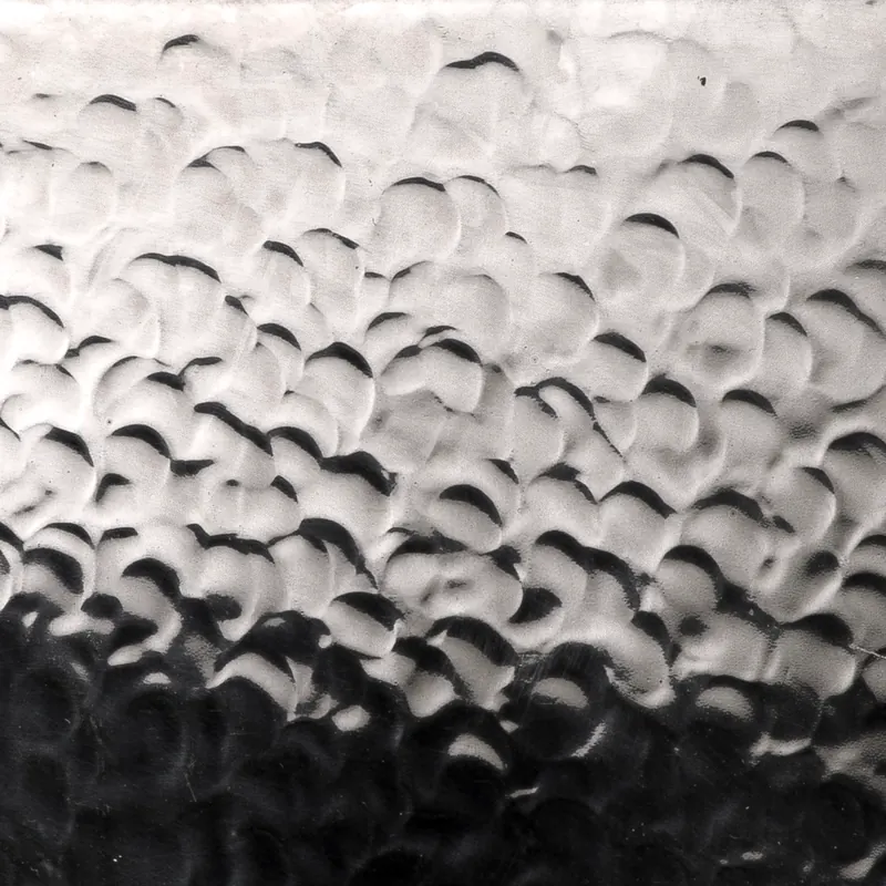 Aluminum swatch: hand hammered brushed