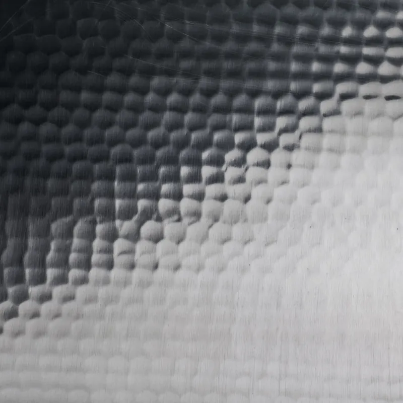 Aluminum swatch: double hammered brushed